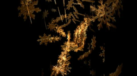Golden Flakes Motion Mapping Stock Footage 24719665