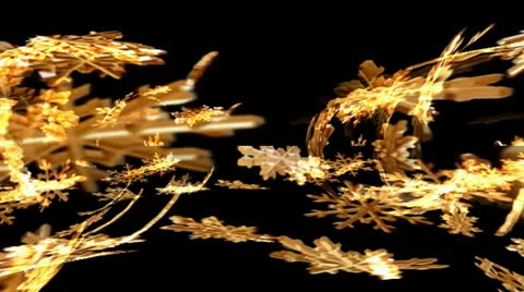 Golden Flakes Motion Mapping Stock Footage 24719696