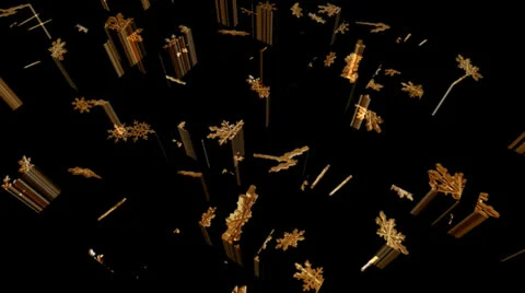 Golden Flakes Motion Mapping Видео 24719700