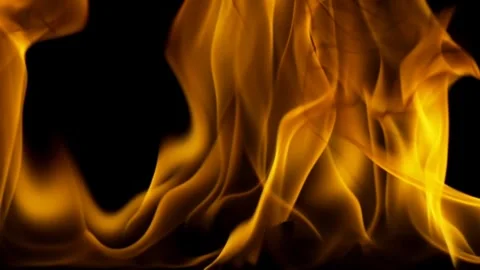 Golden Flames Dancing Against Dark Background Create Captivating Abstract V.. 스톡 동영상 341920338