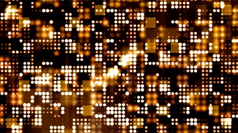 Golden Flashing Light Grid Stock Footage 41067227