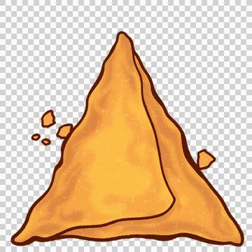 Golden flat design chip is floating on transparent backdrop, showing speckled Stock Illustration