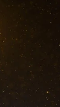 Golden floating dust particles on a dark amber background, a warm luxury ba.. Stock Illustration