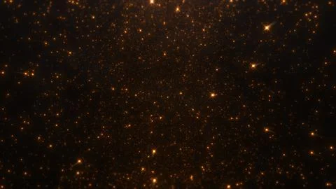 Golden Floating Dust Particles Deep Space Stock Illustration