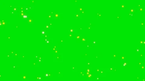 Golden Floating Particles on Green Screen Background Stock-Footage 336474258