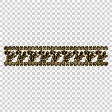 Golden floral border decorative pattern template concept Stockillustratie