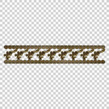 Golden floral border decorative pattern template graphic Stock Illustration