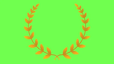 Golden floral leaf Stock Footage 252197112