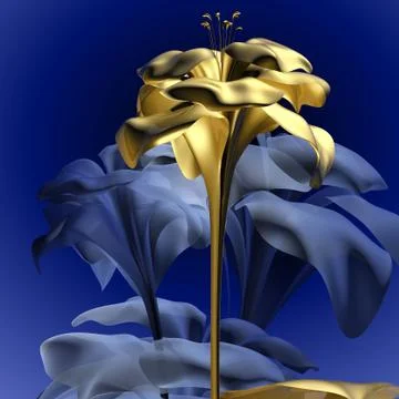 Golden flower Stock Illustration