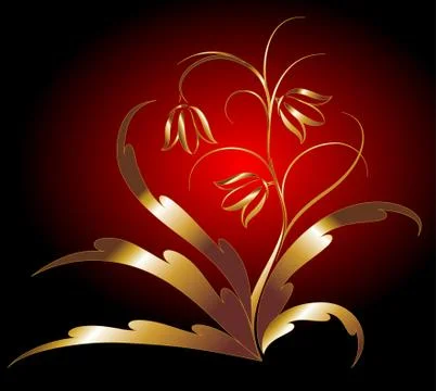 Golden flower Stock-Illustration