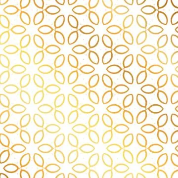 Golden flower pattern background. Flower pattern Stock Illustration