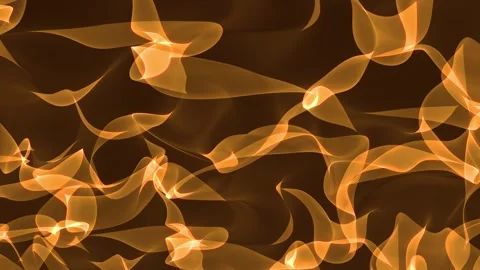 Golden flowing light waves abstract background seamless loop 4K Stock Footage 342226952