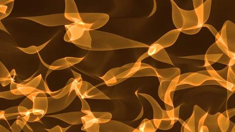 Golden flowing light waves abstract background 4K Stock Illustration