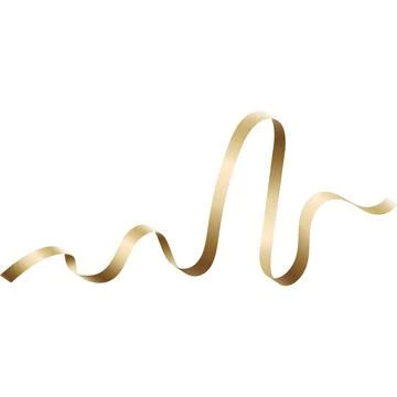 Golden Flowing Ribbon Wave Vector for Elegant Decorative Designs with Dimen.. Stock Illustration