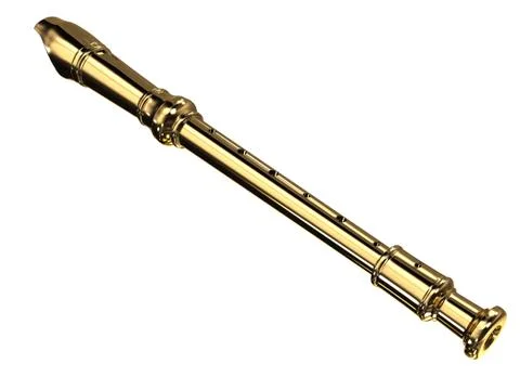 Golden Flute Stock Illustration