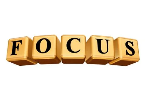 Golden focus isolated Stock Illustration