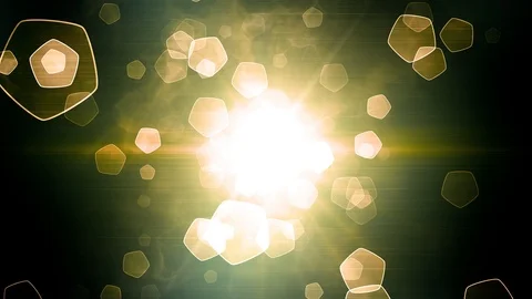 Golden Focus Particles Stock Footage 92335326