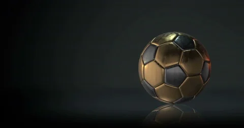 Golden Football Loop C Stock Footage 72350974