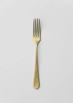 Golden Fork Stock Photos