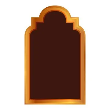 Golden frame border is framing a dark background Stockillustratie