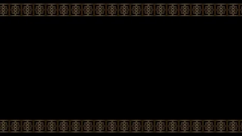 Golden frame border seamless loop animation moving horizontally. Video stock 328423850