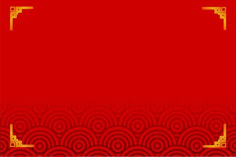 Golden frame for certificate, placard, backdrop, and chinese new year moment, Stock Illustration