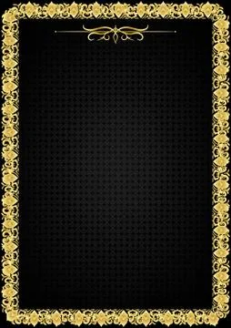 Golden frame Stock Illustration