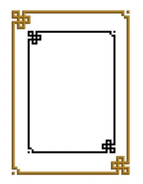 Golden frame Stock Illustration