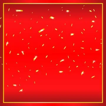 Golden frame with lights effects, Stock Illustration