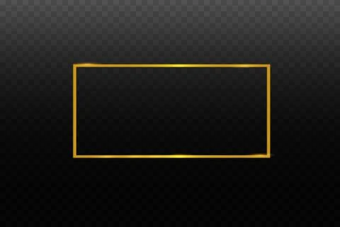 Golden frame with lights effects,Shining luxury banner Stock Illustration