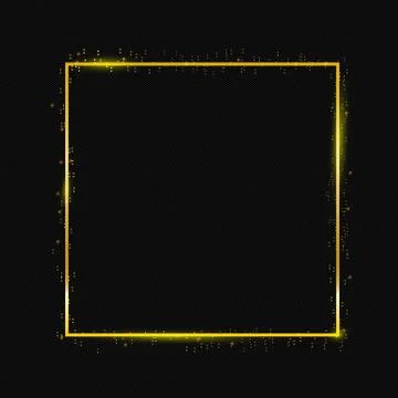 Golden frame with lights effects,Shining luxury banner Stock Illustration