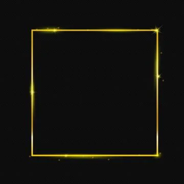 Golden frame with lights effects,Shining luxury banner Illustrazione stock