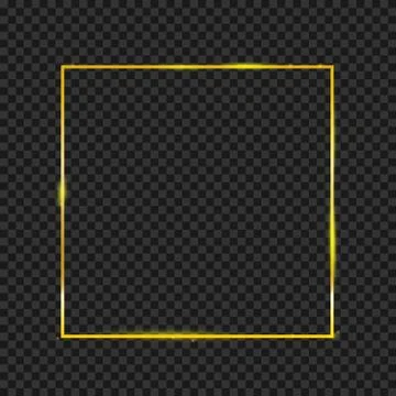 Golden frame with lights effects,Shining luxury banner Stock Illustration