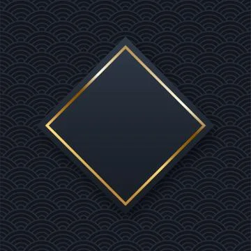 Golden frame minimalistic template with text space Stock Illustration