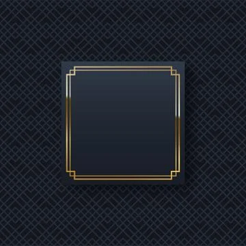 Golden frame minimalistic template with text space Stock Illustration