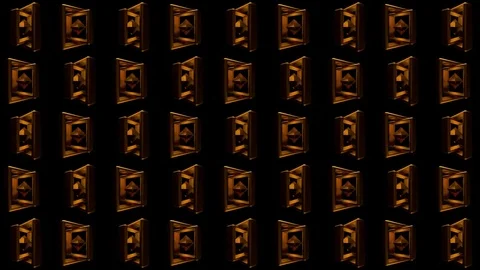 Golden Frame Pattern VJ Loops Stock-Footage 74359246