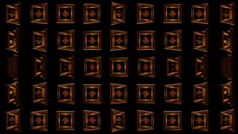 Golden Frame Pattern VJ Loops 库存影片 74359317