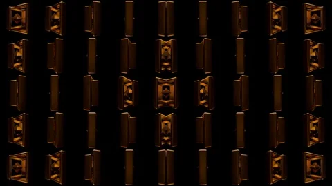 Golden Frame Pattern VJ Loops Video stock 74359333