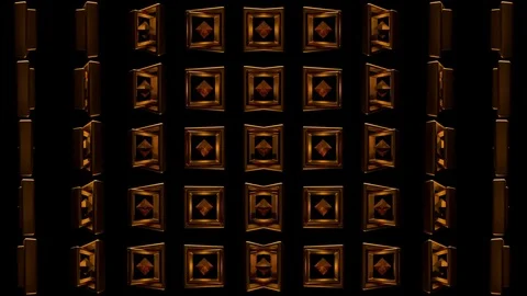 Golden Frame Pattern VJ Loops Stock Footage 74359335