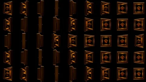 Golden Frame Pattern VJ Loops Stock Footage 74359357