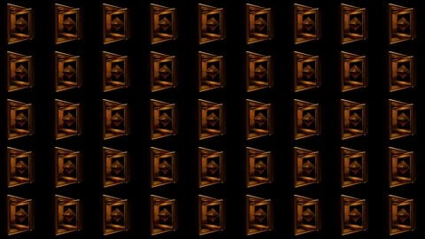 Golden Frame Pattern VJ Loops Stock Footage 74359359