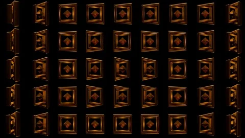 Golden Frame Pattern VJ Loops Stock Footage 74359371