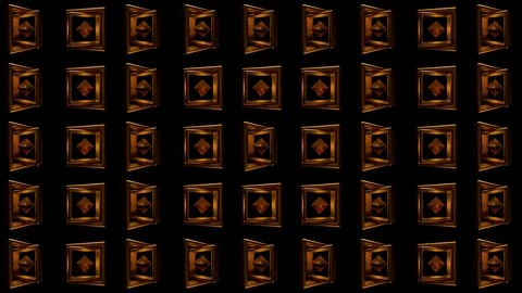 Golden Frame Pattern VJ Loops Video stock 74359441