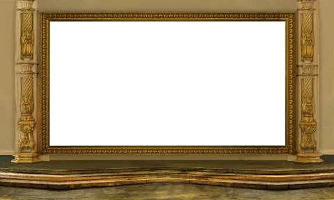 Golden frame Stock Photos