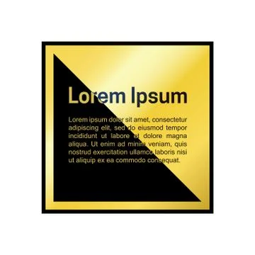 Golden frame template. Stock Illustration