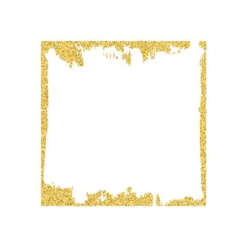 Golden frame template Stock Illustration