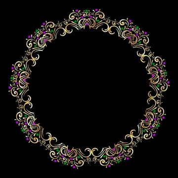 Golden frame vector Illustrazione stock
