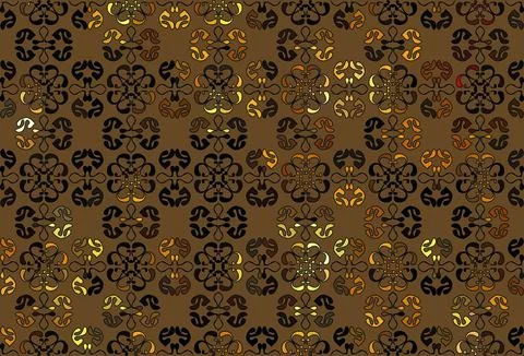 Golden frame with vector ornament on a brown background. Elegant, classic ele Illustrazione stock