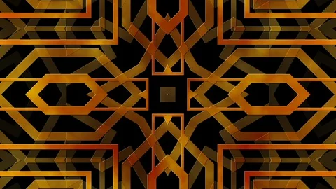 Golden Frames In Abstract Art Deco Style Looping Background 스톡 동영상 116722392