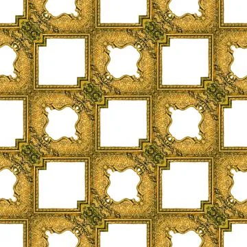Golden Frames Seamless イラスト素材